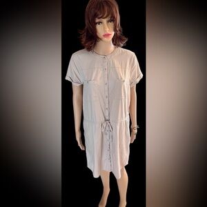 Banana Republic Beige Button-Down Dress